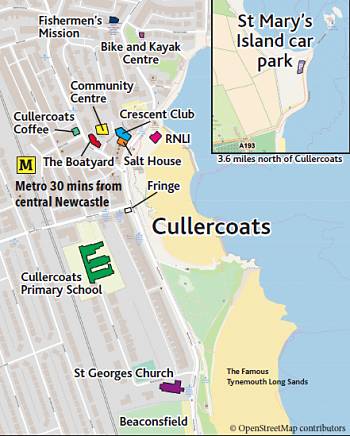 Map showing festival venues